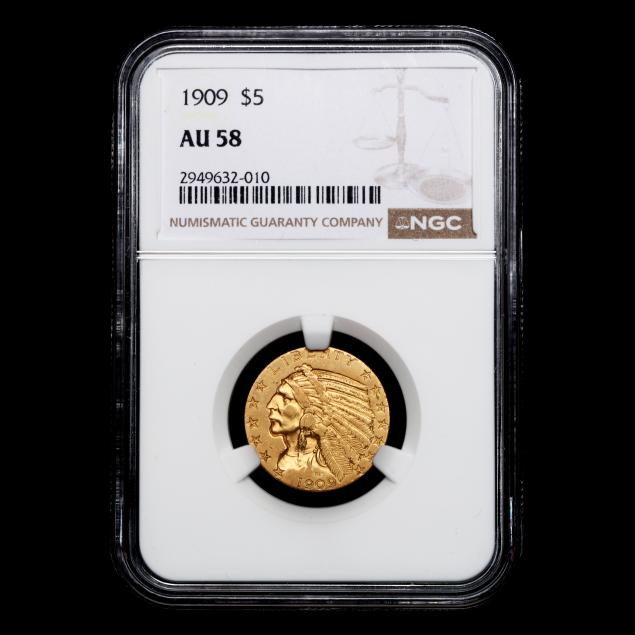 1909-indian-head-5-gold-half-eagle-ngc-au58