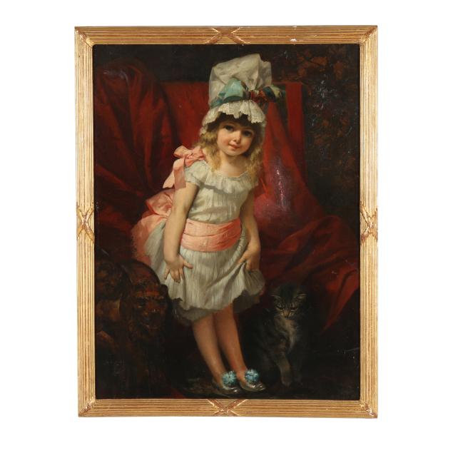 continental-school-circa-1900-young-girl-with-cat