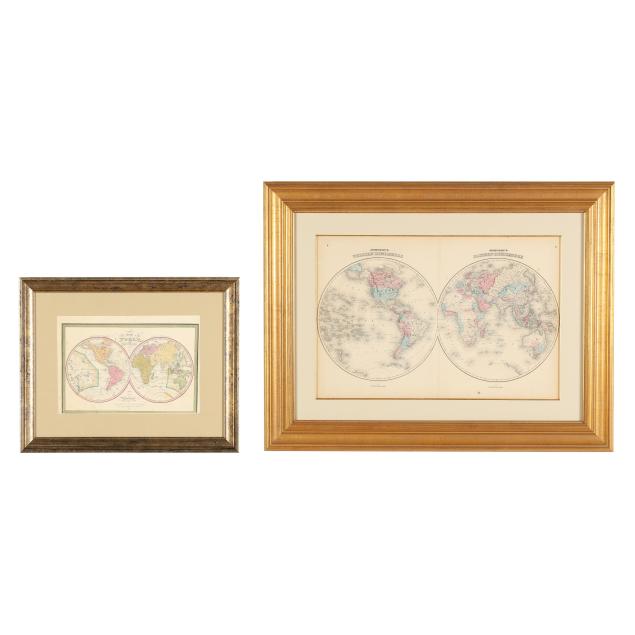 two-mid-19th-century-maps-of-the-world