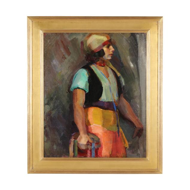 continental-school-early-20th-century-village-woman