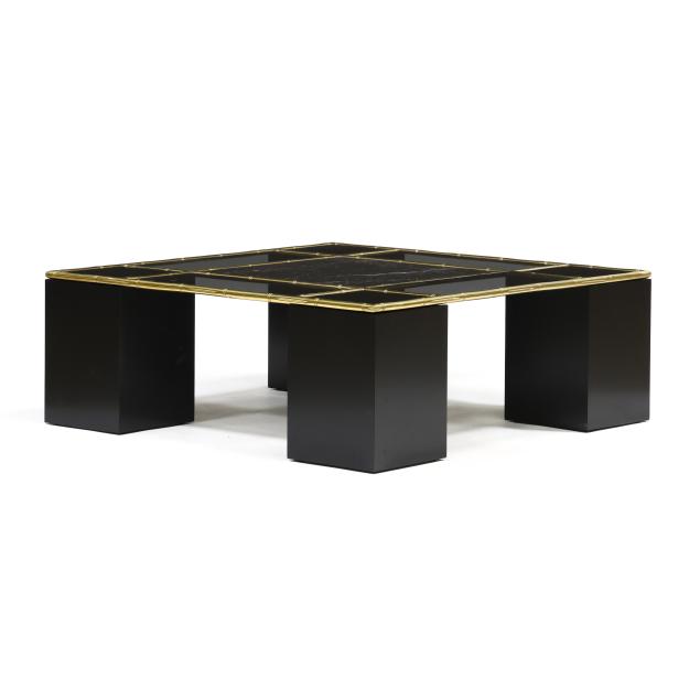 brass-faux-bamboo-cocktail-table