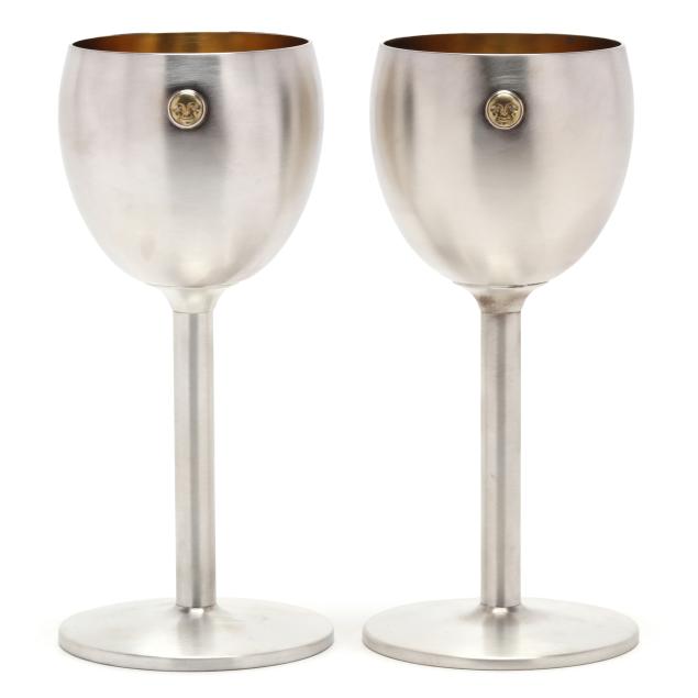 pair-of-signed-sterling-and-gilt-silver-diamond-set-goblets