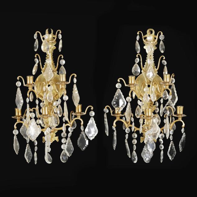 pair-of-brass-and-drop-prism-sconces