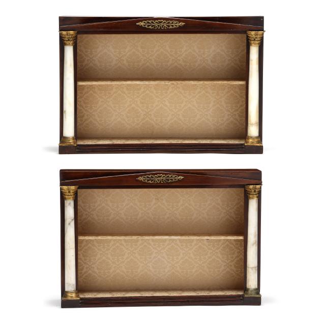 pair-of-classical-style-wood-and-faux-marble-wall-shelves