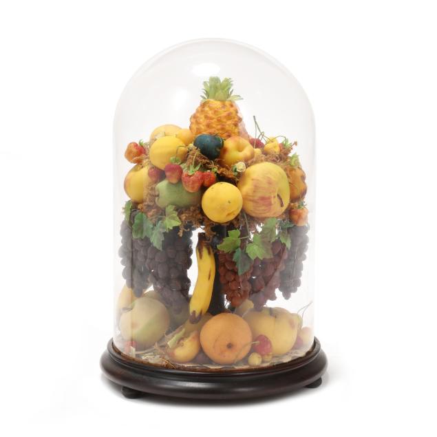 victorian-wax-fruit-arrangement-under-cloche