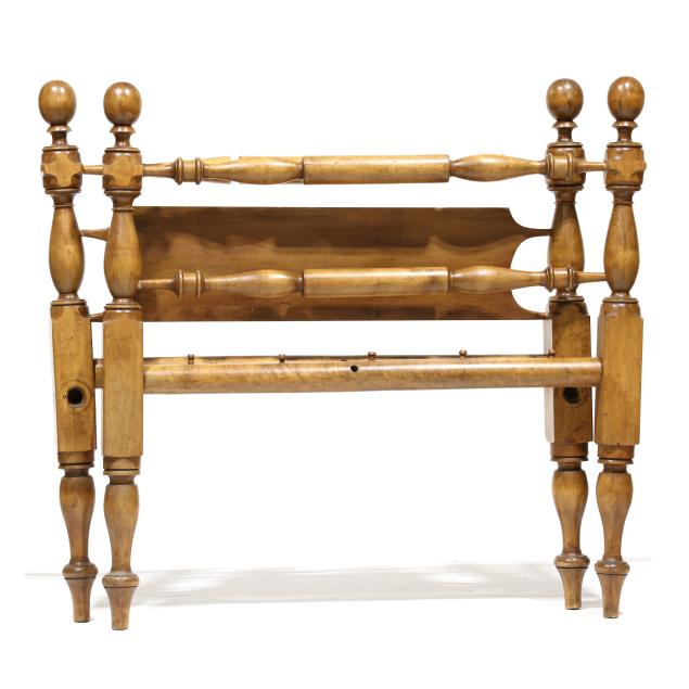 late-federal-maple-three-quarter-size-rope-bed