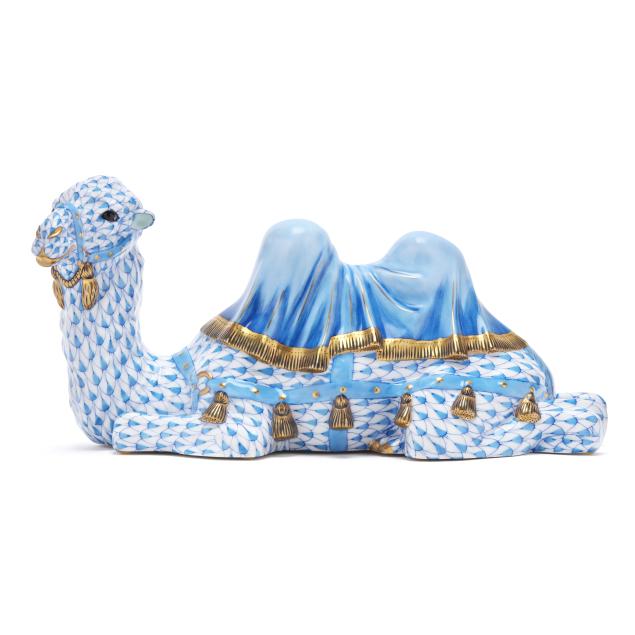 herend-blue-fishnet-porcelain-camel