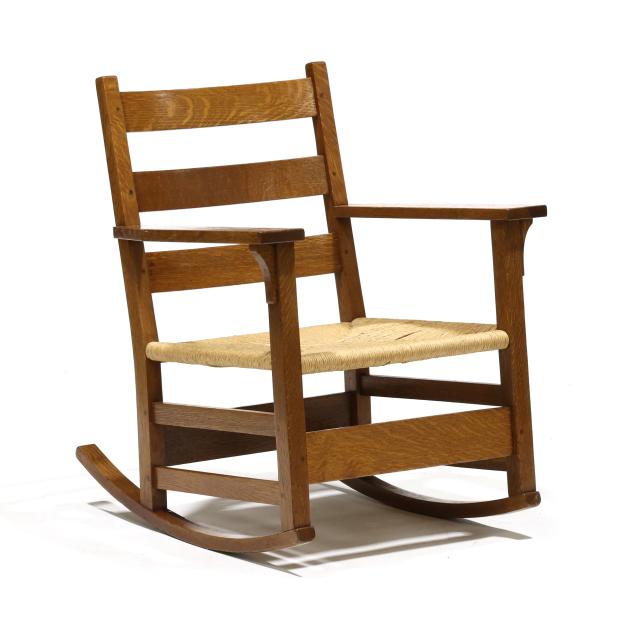 gustav-stickley-mission-oak-rocker