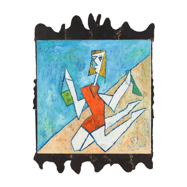 abraham-michael-dayan-french-american-b-1960-i-the-little-girl-on-the-sand-i