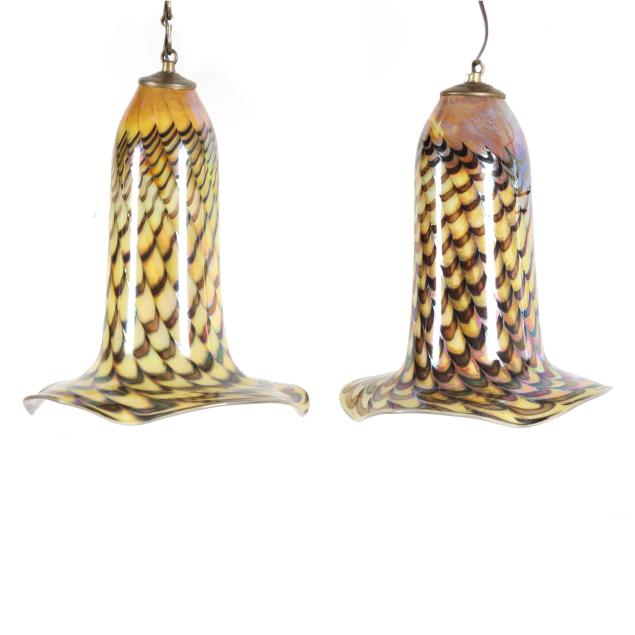 pair-of-signed-art-glass-pendant-lights