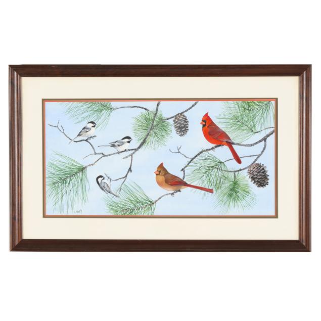 duane-raver-jr-nc-1927-2022-cardinals-and-chickadees