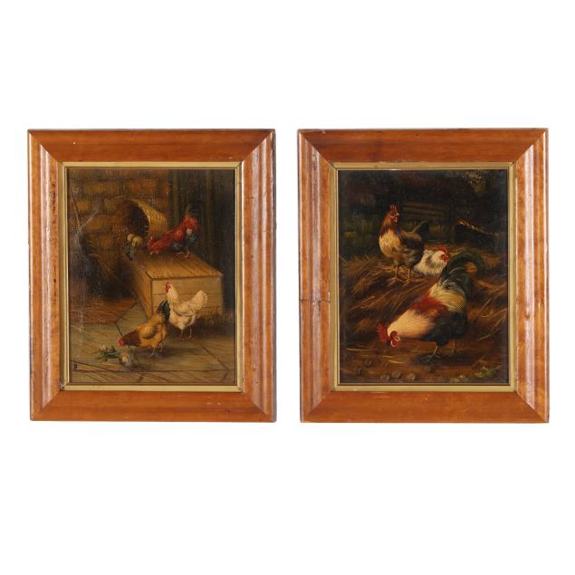 french-school-19th-century-two-paintings-of-chickens