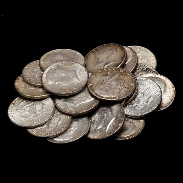 twenty-20-1964-kennedy-90-silver-half-dollars