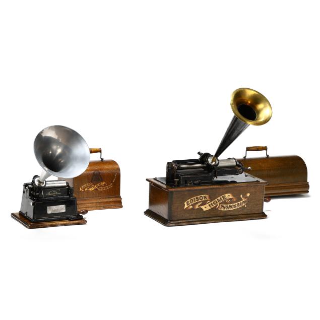 two-early-20th-century-edison-cylinder-phonographs