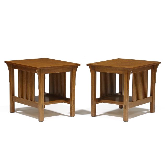 stickley-pair-of-mission-style-oak-side-tables