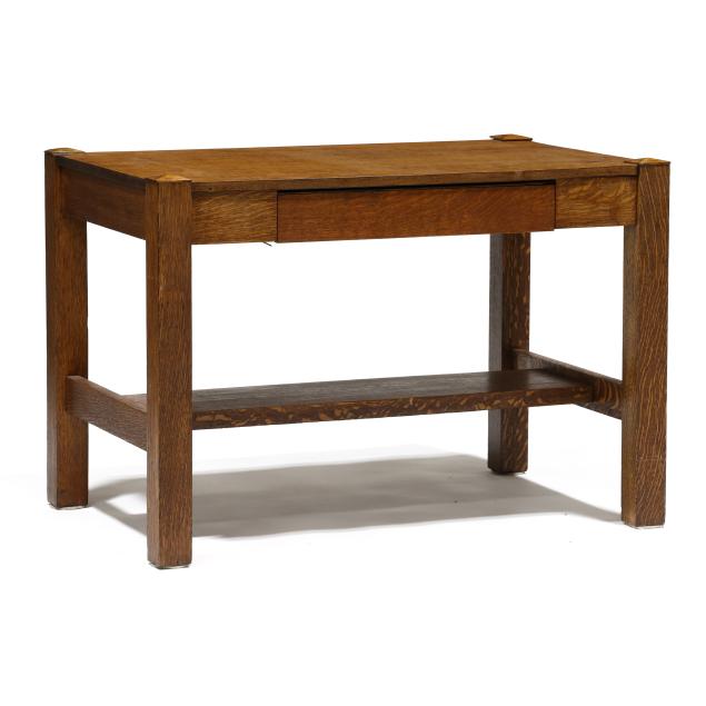 vintage-mission-oak-library-table