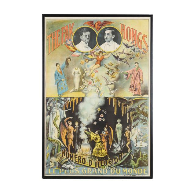 vintage-french-poster-i-the-fak-hongs-numero-d-illusion-le-plus-grand-du-monde-i