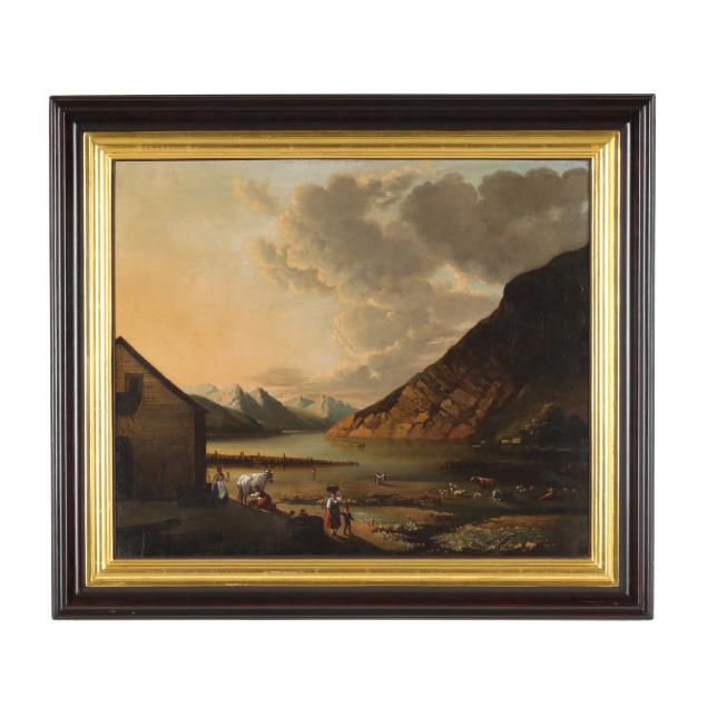 dutch-school-19th-century-pastoral-landscape-with-distant-mountains