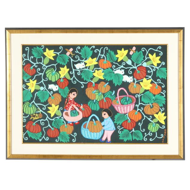 a-chinese-folk-painting-of-a-pumpkin-harvest
