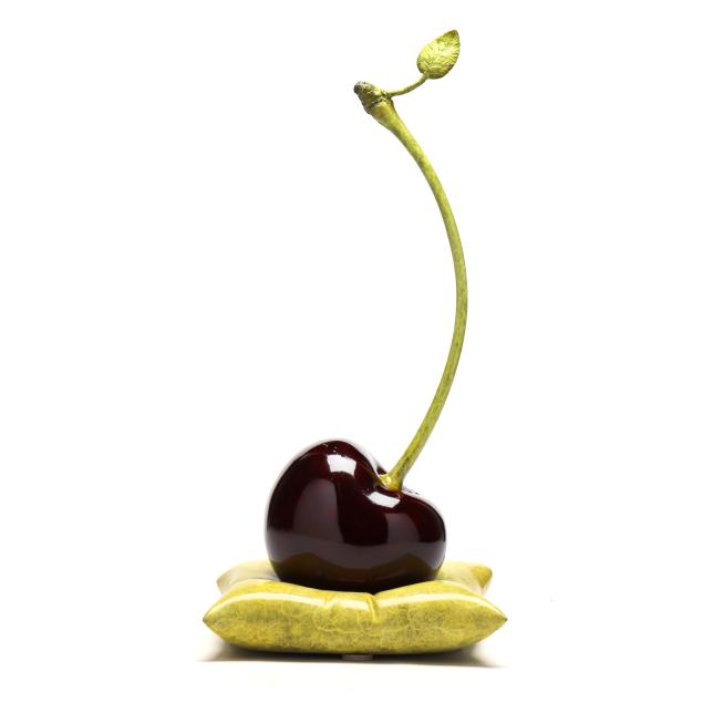 randi-grantham-american-b-1964-bronze-cherry-on-pillow