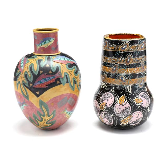 two-large-modernist-art-pottery-vessels-including-mary-lou-deal-va
