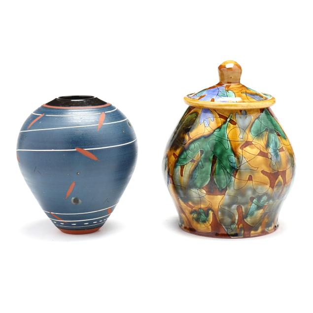 two-signed-modernist-art-pottery-vessels