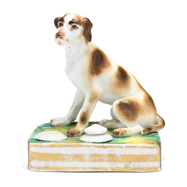 antique-porcelain-inkstand-modeled-as-a-seated-dog