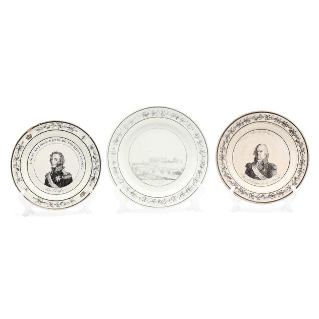 three-french-restauration-creamware-plates