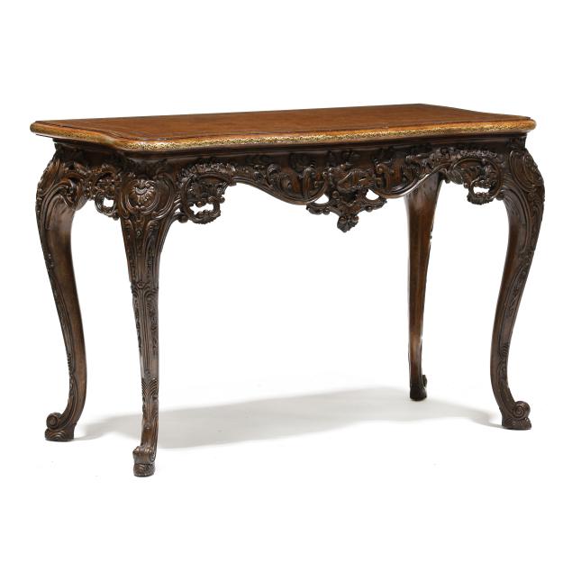 maitland-smith-george-ii-style-carved-mahogany-and-leather-console-table
