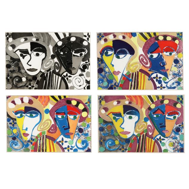 robert-kushner-american-b-1949-i-paulette-and-karla-i-triptych-plus-additional-work