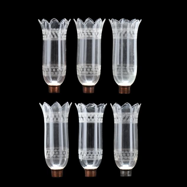 six-antique-etched-glass-hurricane-shades
