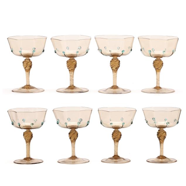 attributed-salviati-set-of-eight-venetian-glass-coupes