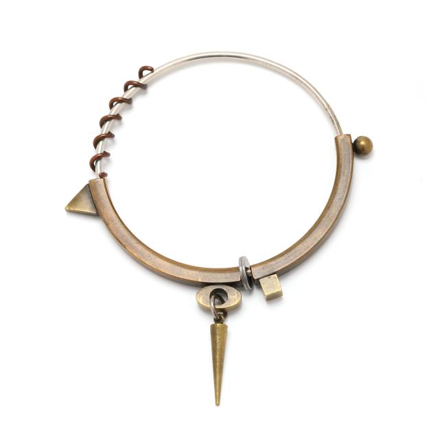 silver-and-brass-bangle-bracelet-thomas-mann