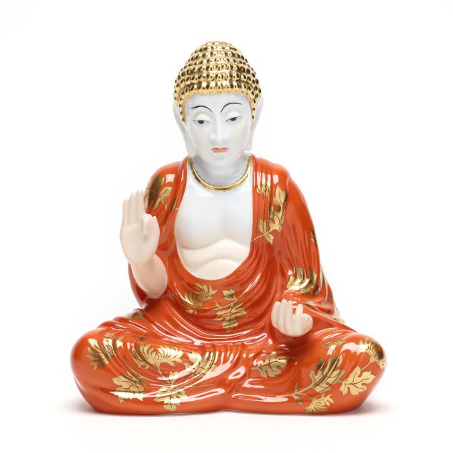 herend-porcelain-i-chrysanthemum-d-or-i-buddha-with-box