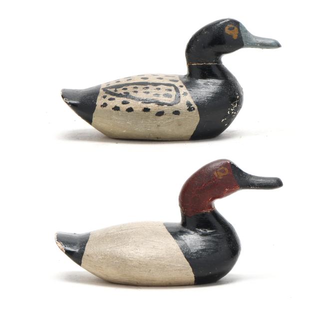 ivey-stevens-va-1876-1947-miniature-bluebill-and-canvasback