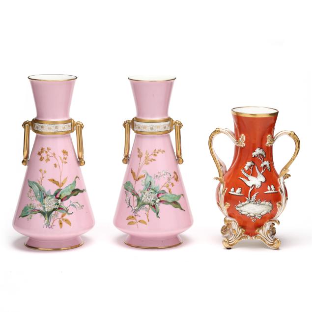 three-antique-continental-porcelain-vases