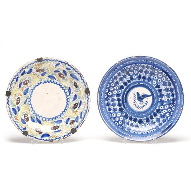 two-antique-continental-faience-plates