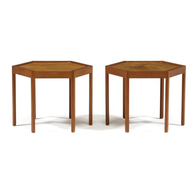 hans-christian-andersen-pair-of-hexagonal-teak-tables
