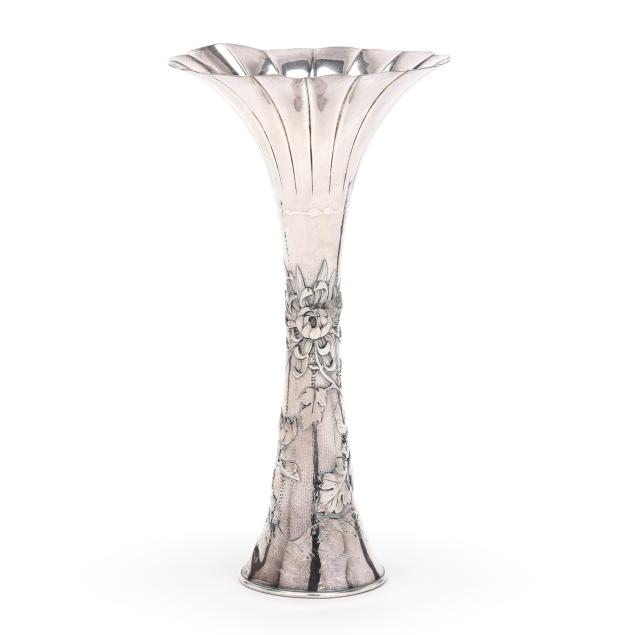 japanese-silver-trumpet-vase