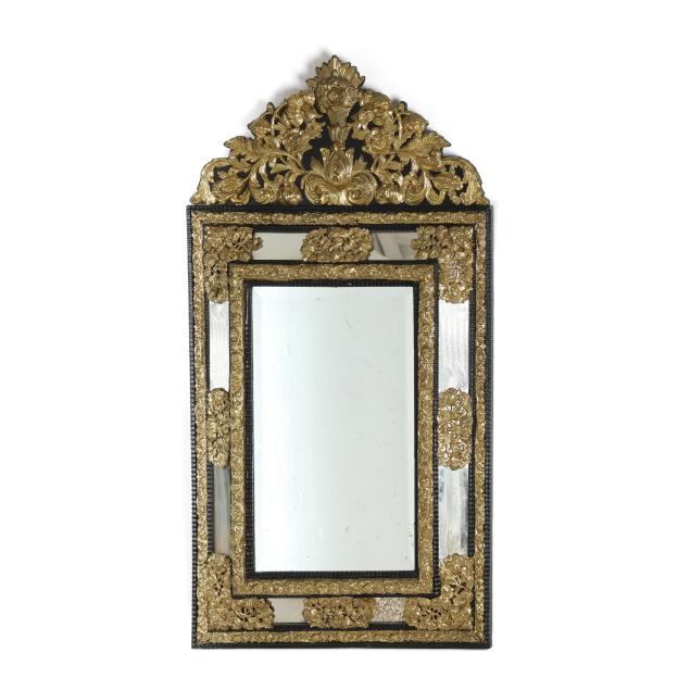 antique-brass-repousse-cushion-mirror