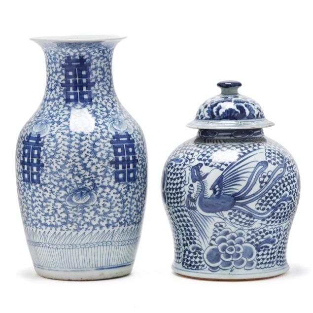 two-chinese-blue-and-white-porcelain-vessels