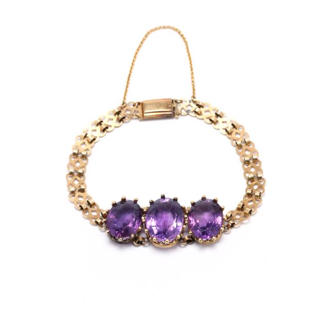 vintage-gold-and-amethyst-bracelet