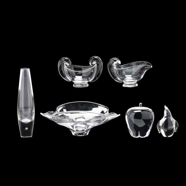 six-pieces-of-steuben-crystal