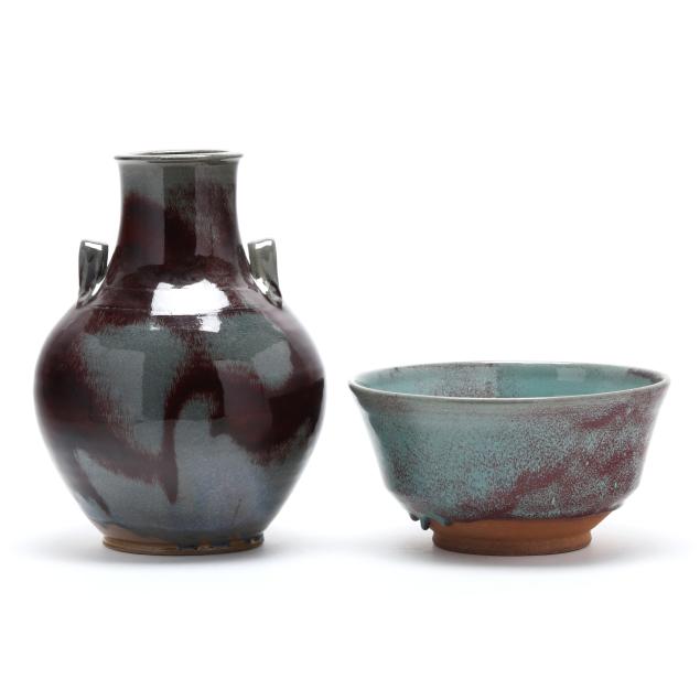 vernon-owens-for-jugtown-pottery-two-chinese-blue-pottery-vessels