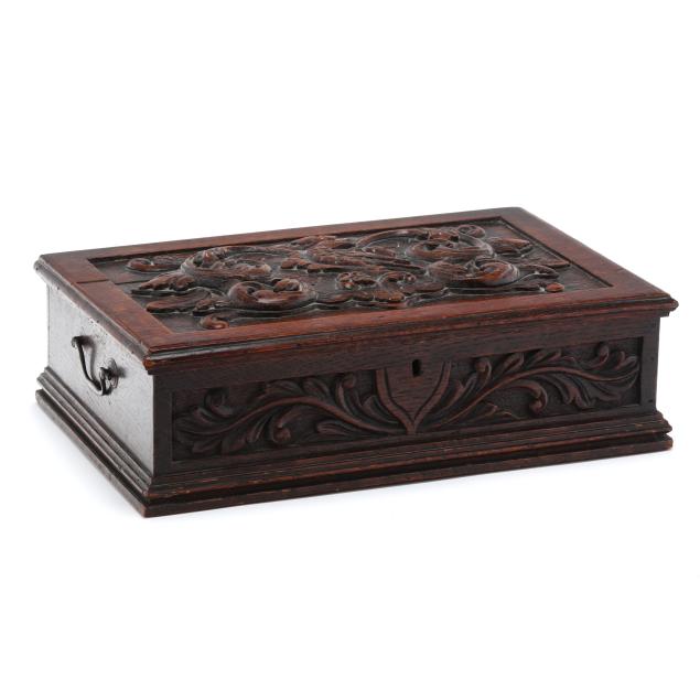 georgian-carved-oak-bible-box