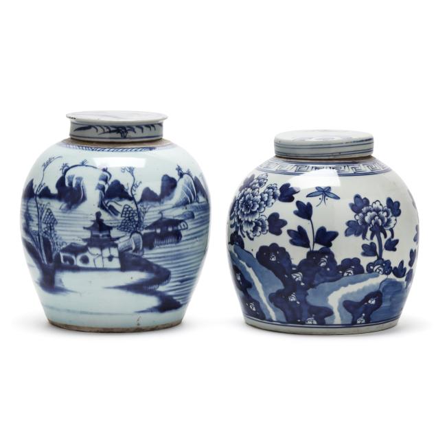 two-chinese-blue-and-white-ginger-jars-with-covers