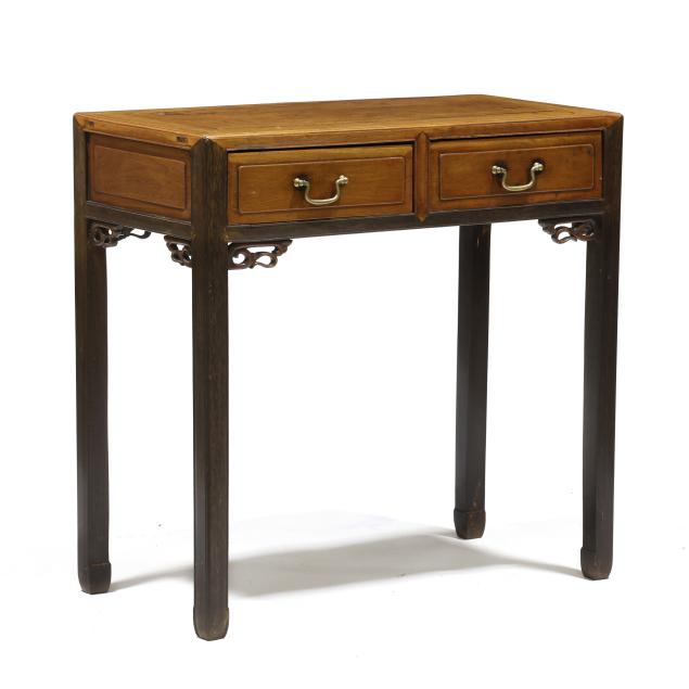 chinese-hardwood-two-drawer-console-table