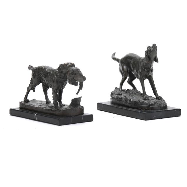 two-european-bronze-table-sculptures-of-hunting-dogs