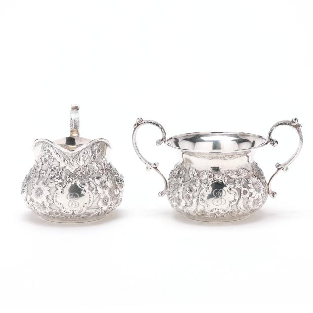 sterling-silver-repousse-creamer-and-sugar-mark-of-a-g-schultz-co