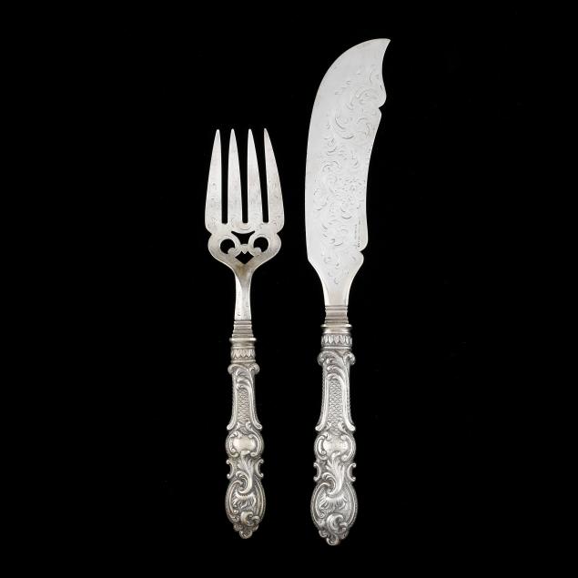 antique-gorham-sterling-silver-fish-serving-set